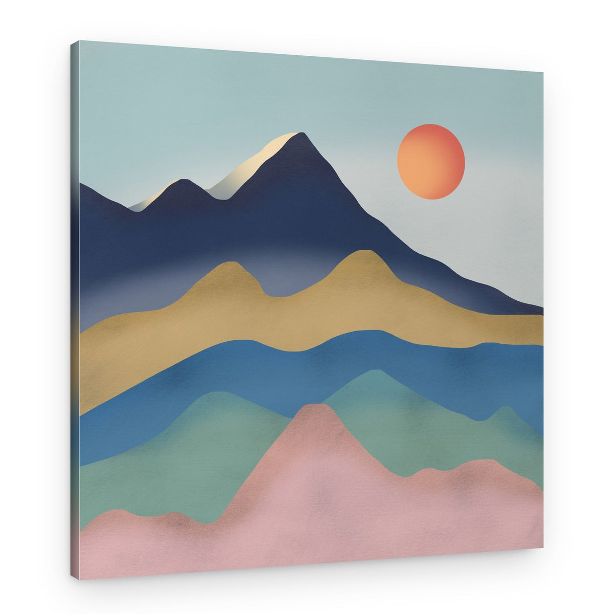 Layered Mountain Sunset – Canvas Print