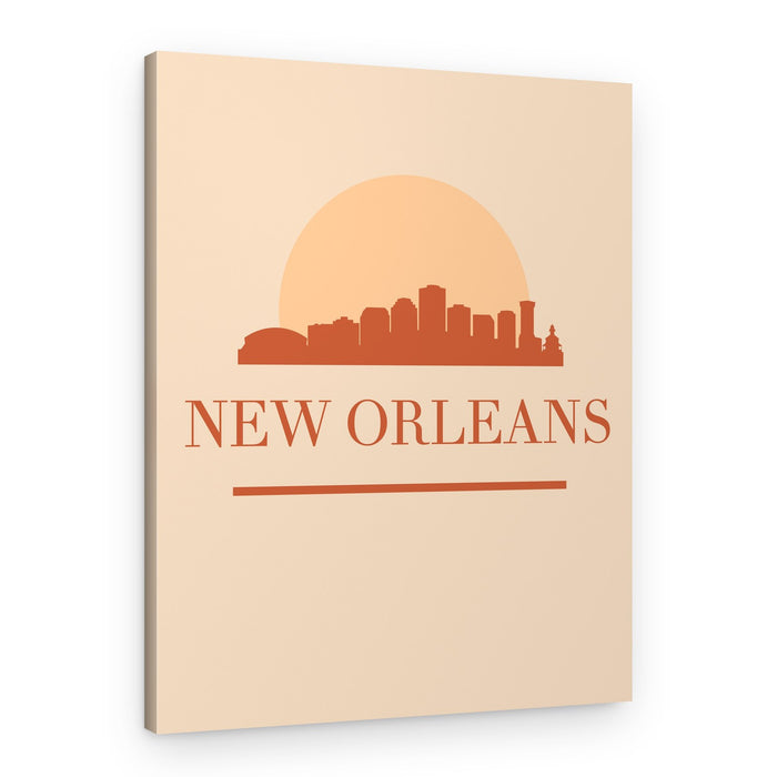 Black Skyline Earth Tone 60 – Canvas Print