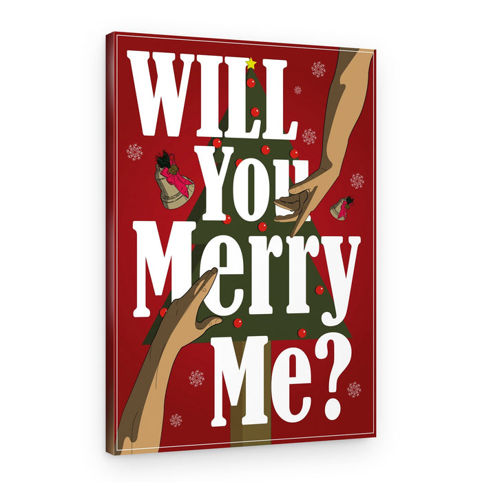 Marry Me Christmas Tree – Canvas Print
