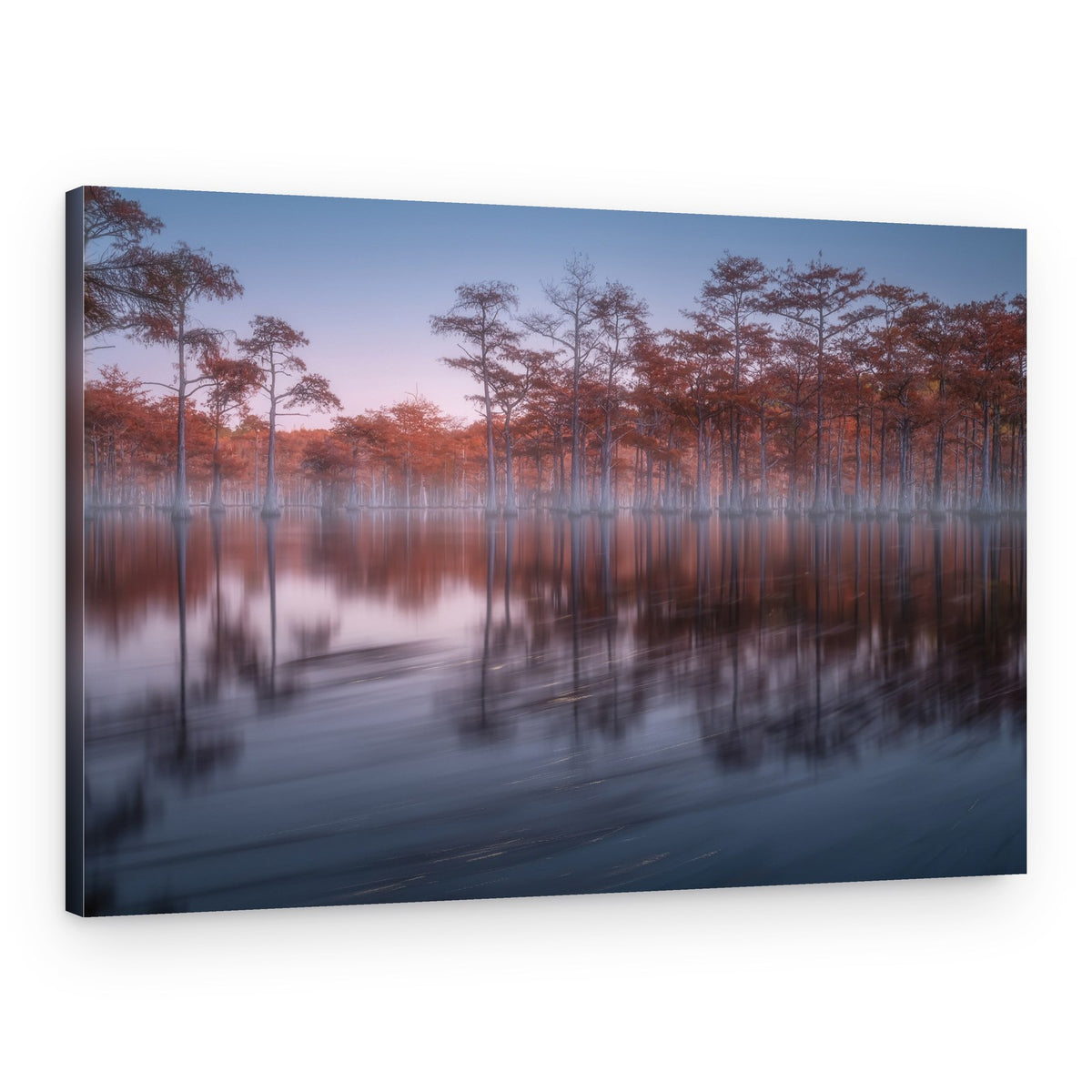 Misty Autumn Lake Reflections – Canvas Print