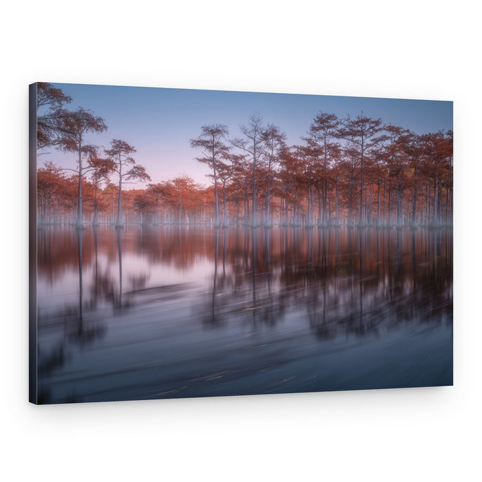 Misty Autumn Lake Reflections – Canvas Print