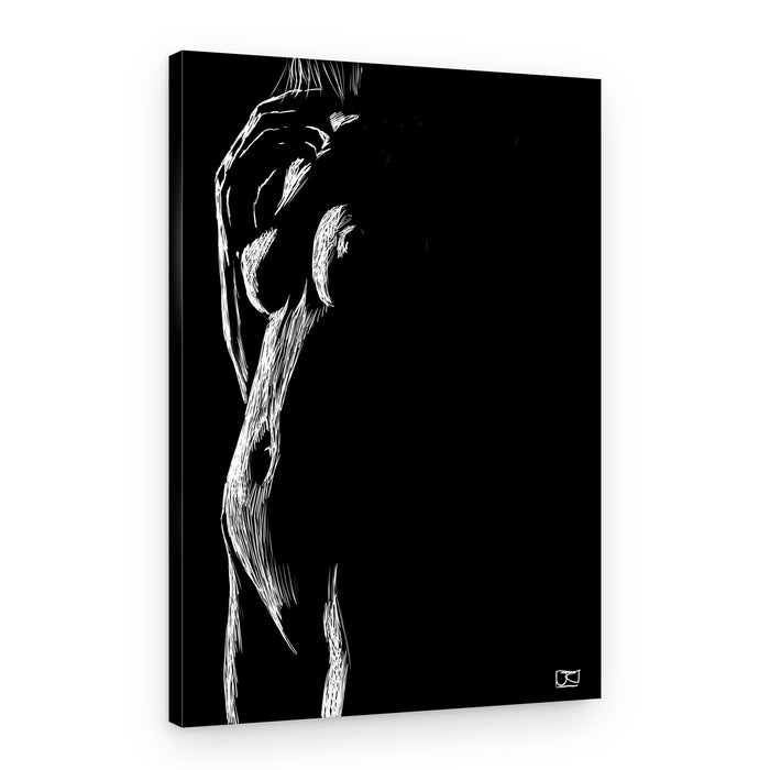 Elegant Nude Silhouette – Canvas Print