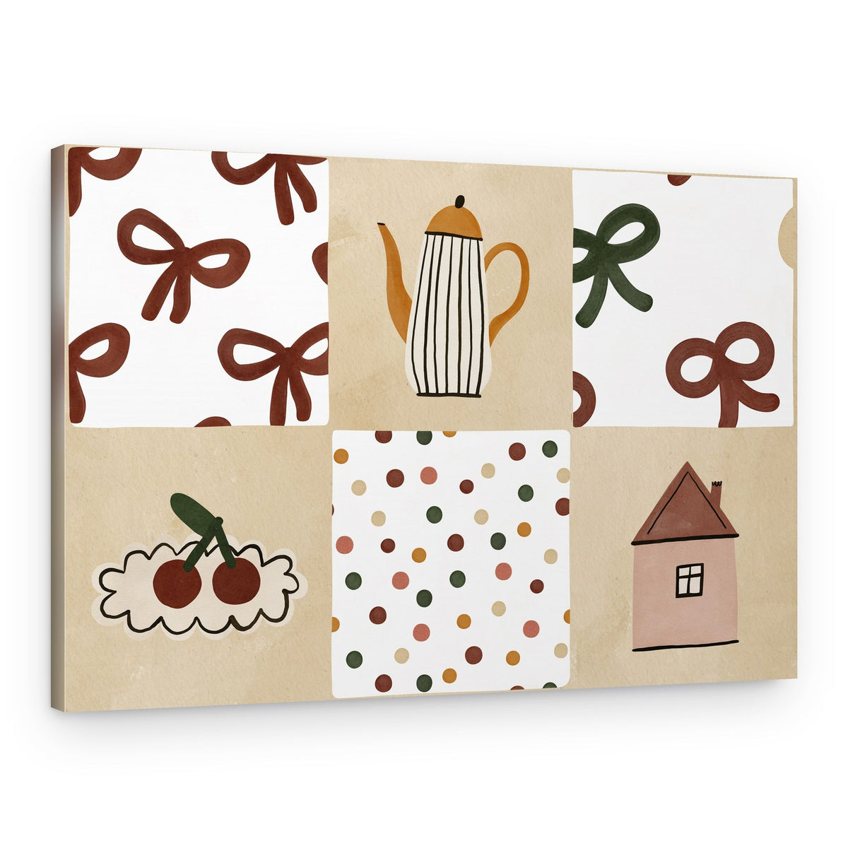 Cozy Pattern Collage – Canvas Print