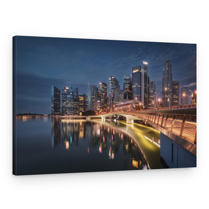 City Night Reflections – Canvas Print
