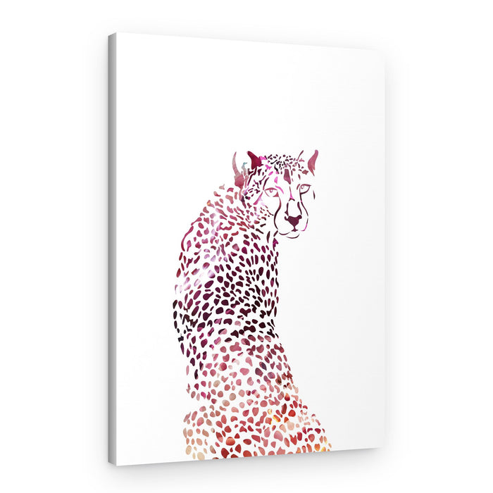 Vibrant Watercolor Cheetah – Canvas Print
