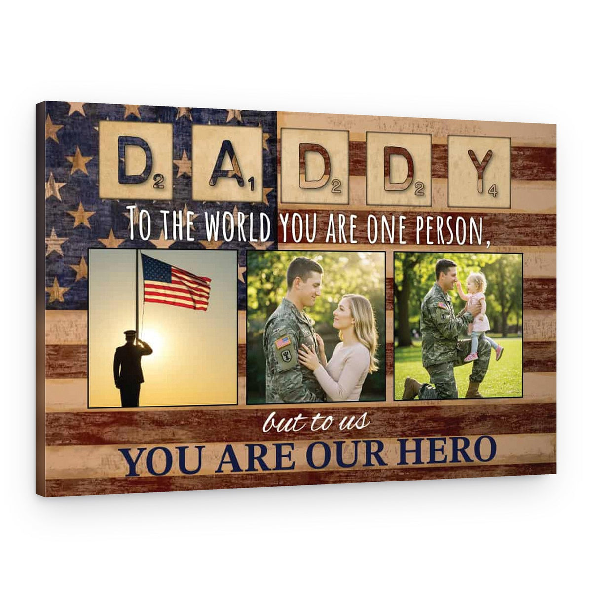 Military-Family Personalized Canvas – Father’s Day Gift for Husband – Canvas Print