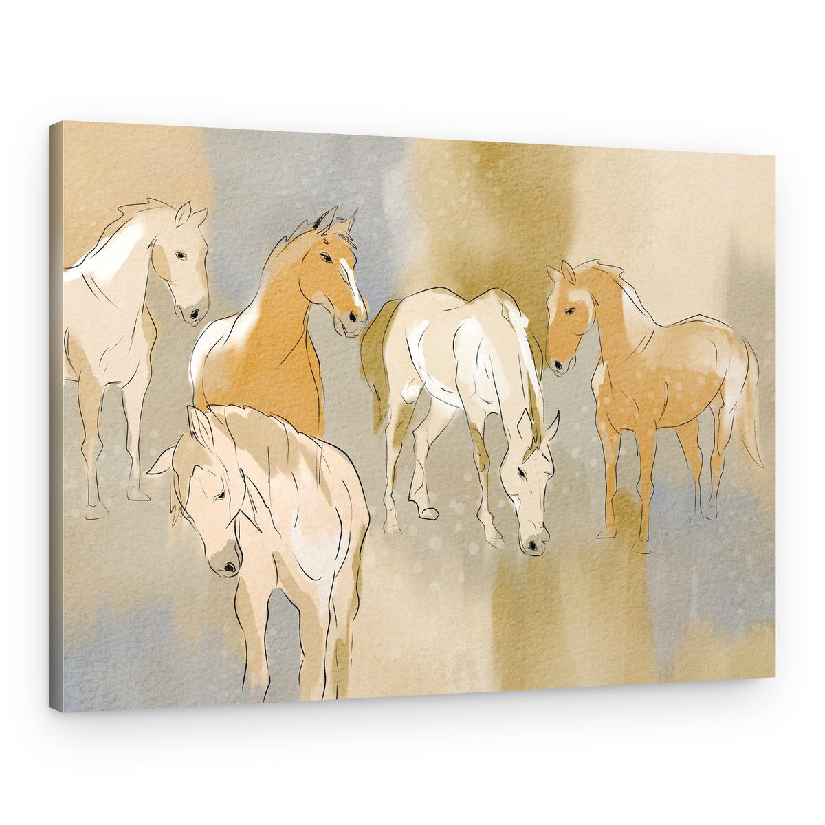 Graceful Horse Herd – Canvas Print