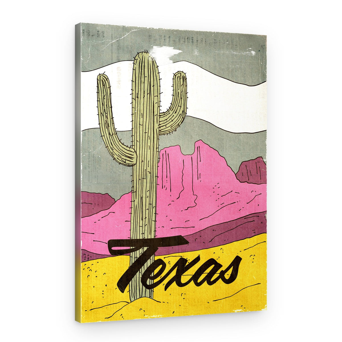 Retro Texas Desert – Canvas Print