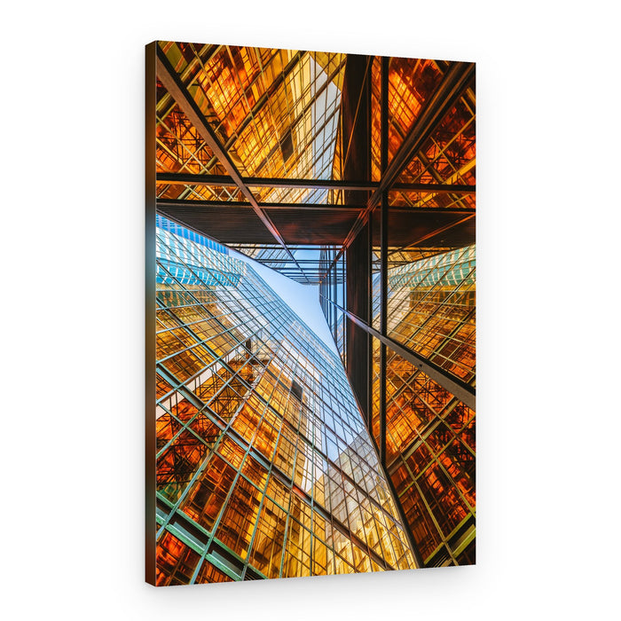 Golden Glass Reflections – Canvas Print
