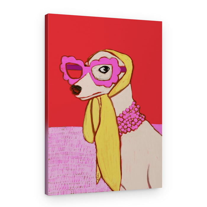 Stylish Dog in Sunglasses – Canvas Print