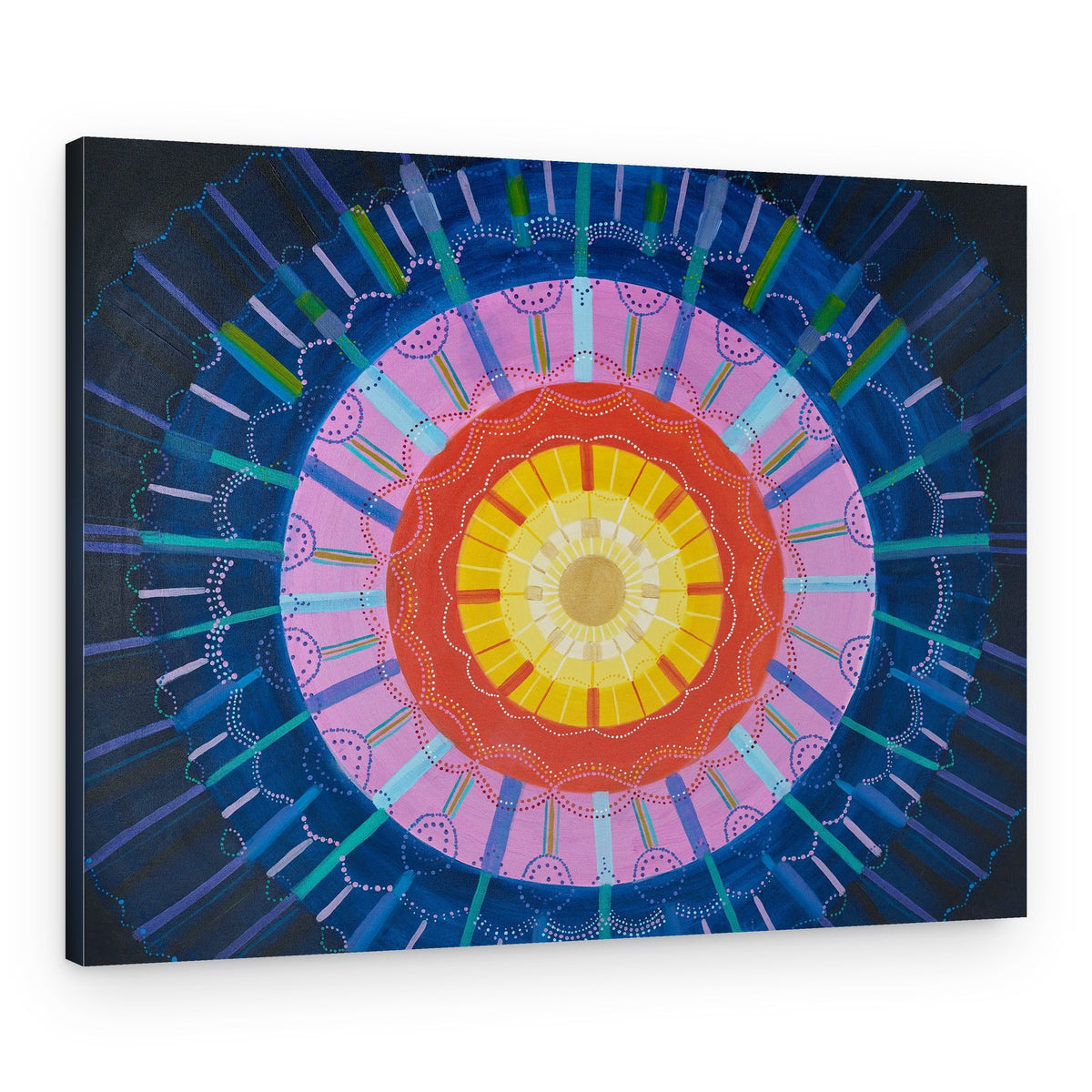 Vibrant Sun Mandala – Canvas Print