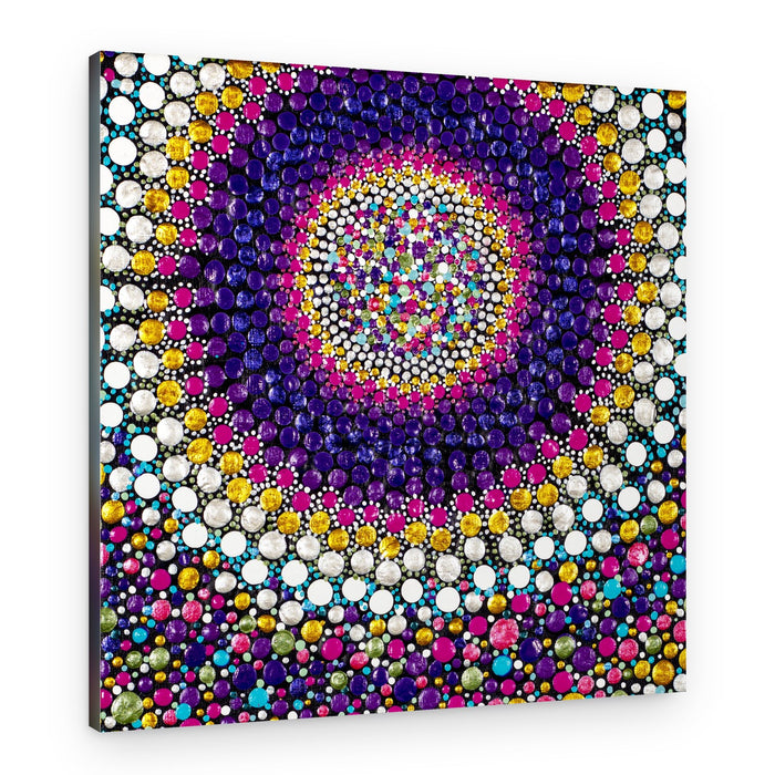 Shimmering Dot Mandala – Canvas Print