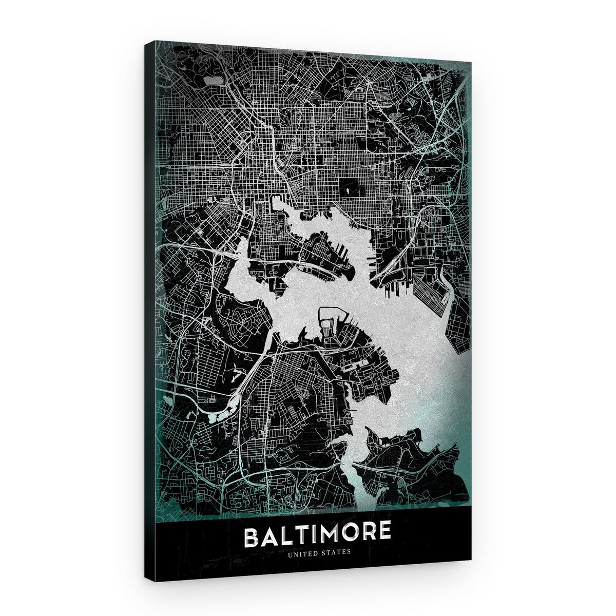 Baltimore City Map – Canvas Print