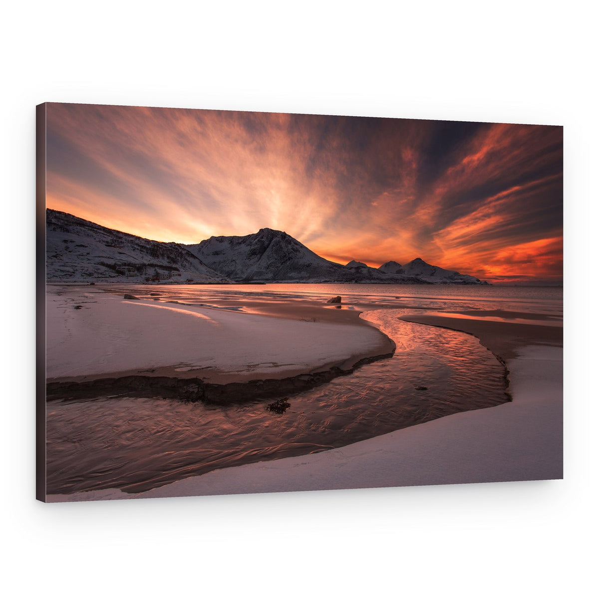 Vibrant Winter Sunset – Canvas Print