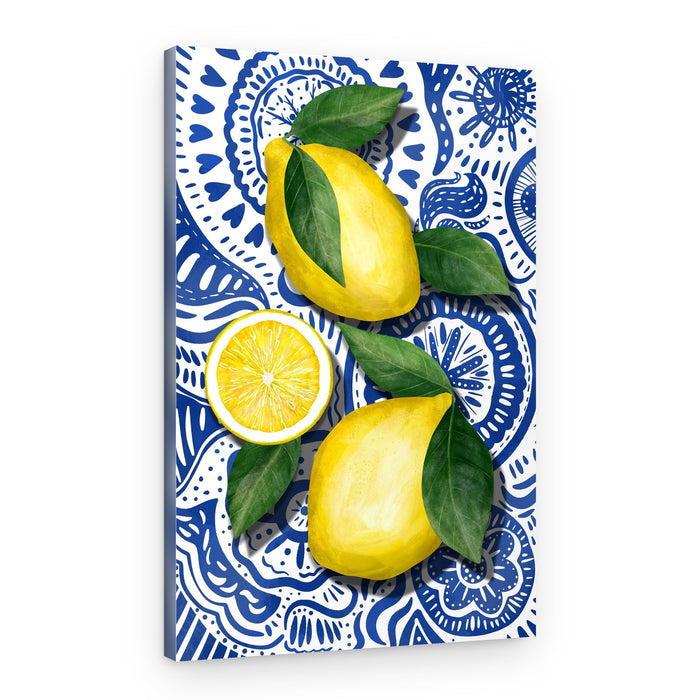 Fresh Lemon Pattern – Canvas Print