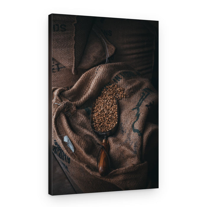 Rustic Coffee Beans – Canvas Print