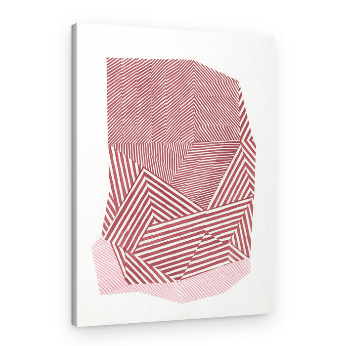 Geometric Red Stripes – Canvas Print