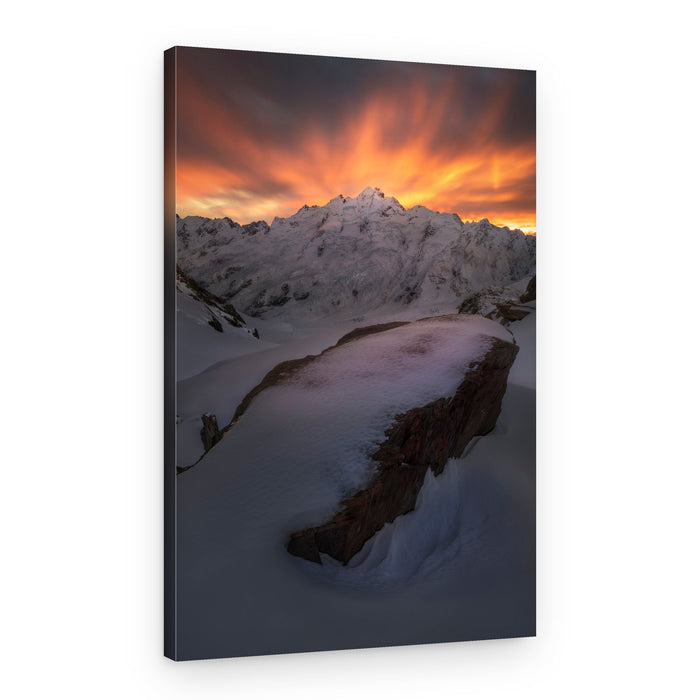 Majestic Mountain Sunset – Canvas Print