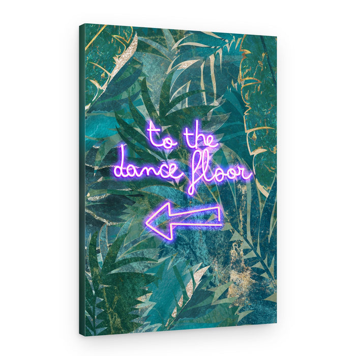 Neon Jungle Dance Floor – Canvas Print