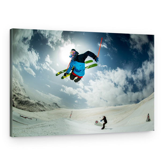 Freestyle Skier Midair Jump – Canvas Print
