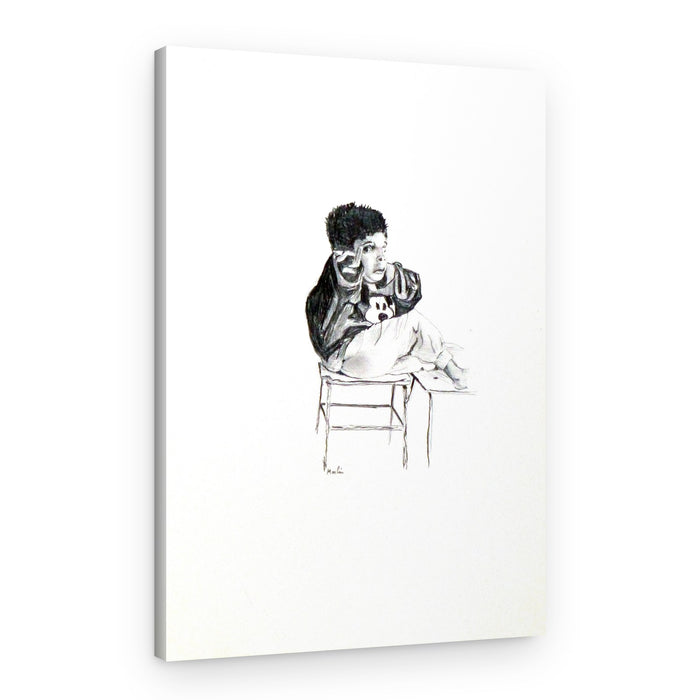 Thoughtful Child Portrait – Canvas Print