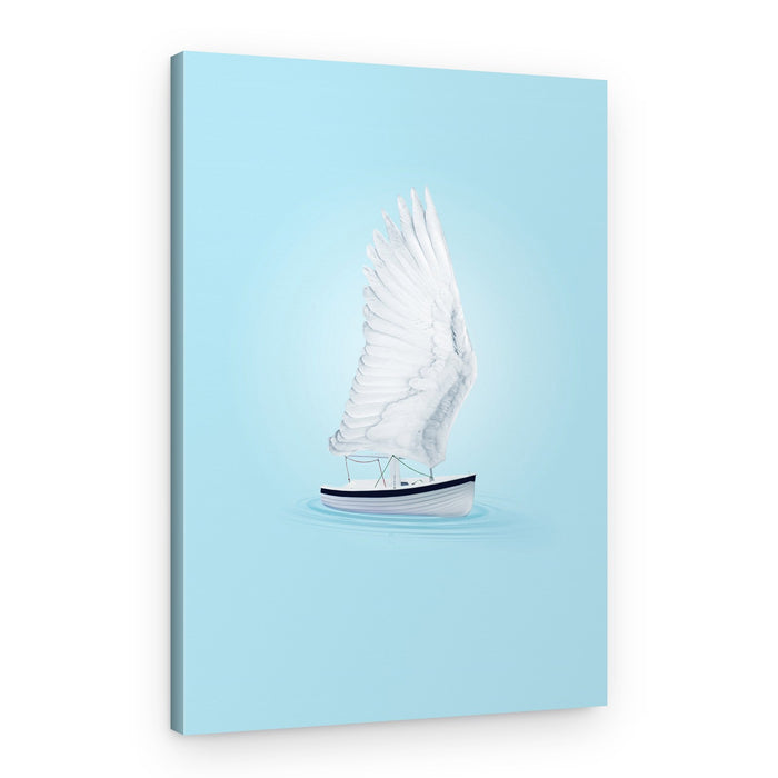 Surreal Winged Journey – Canvas Print