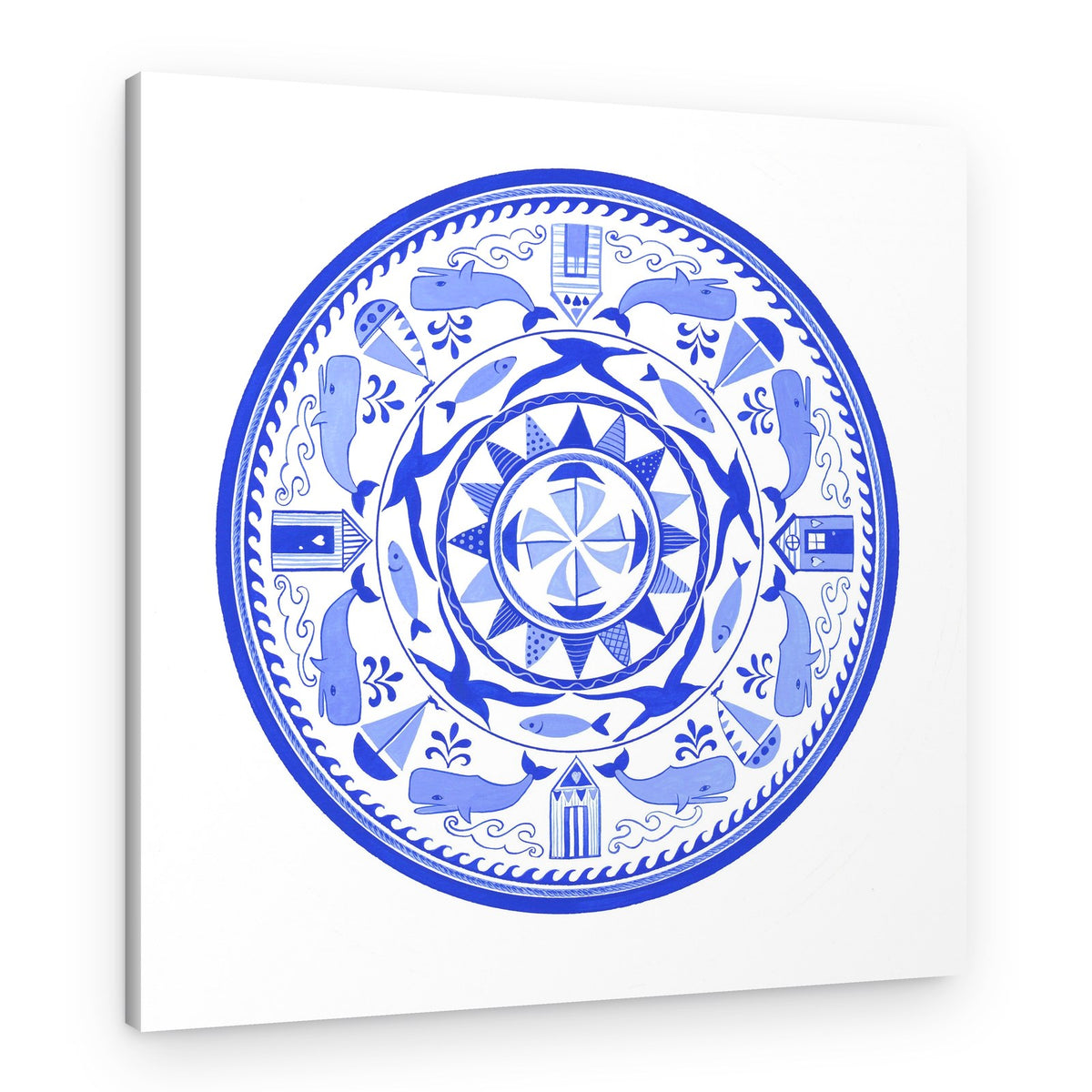 Round the Ocean Pattern – Canvas Print