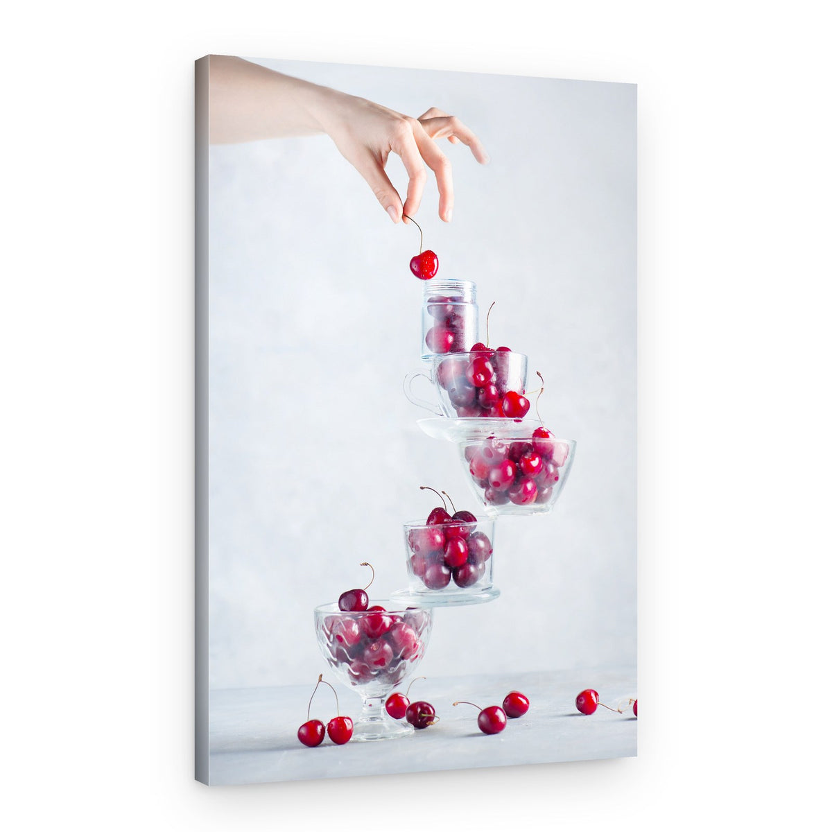 Fresh Cherry Stack – Canvas Print
