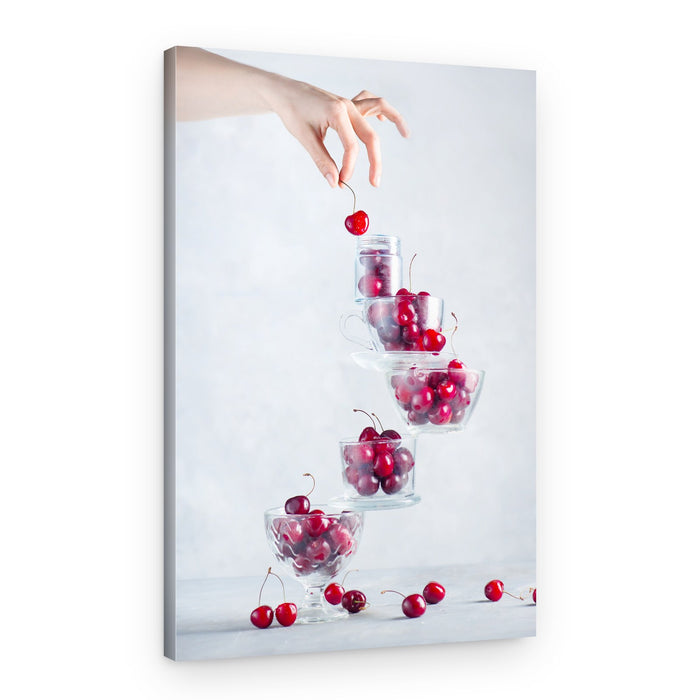 Fresh Cherry Stack – Canvas Print