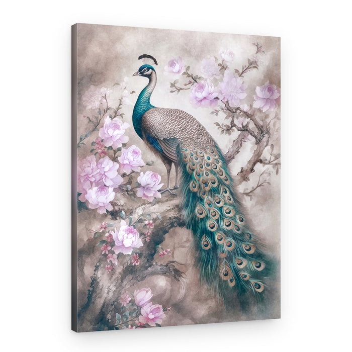 Majestic Peacock Blossoms – Canvas Print