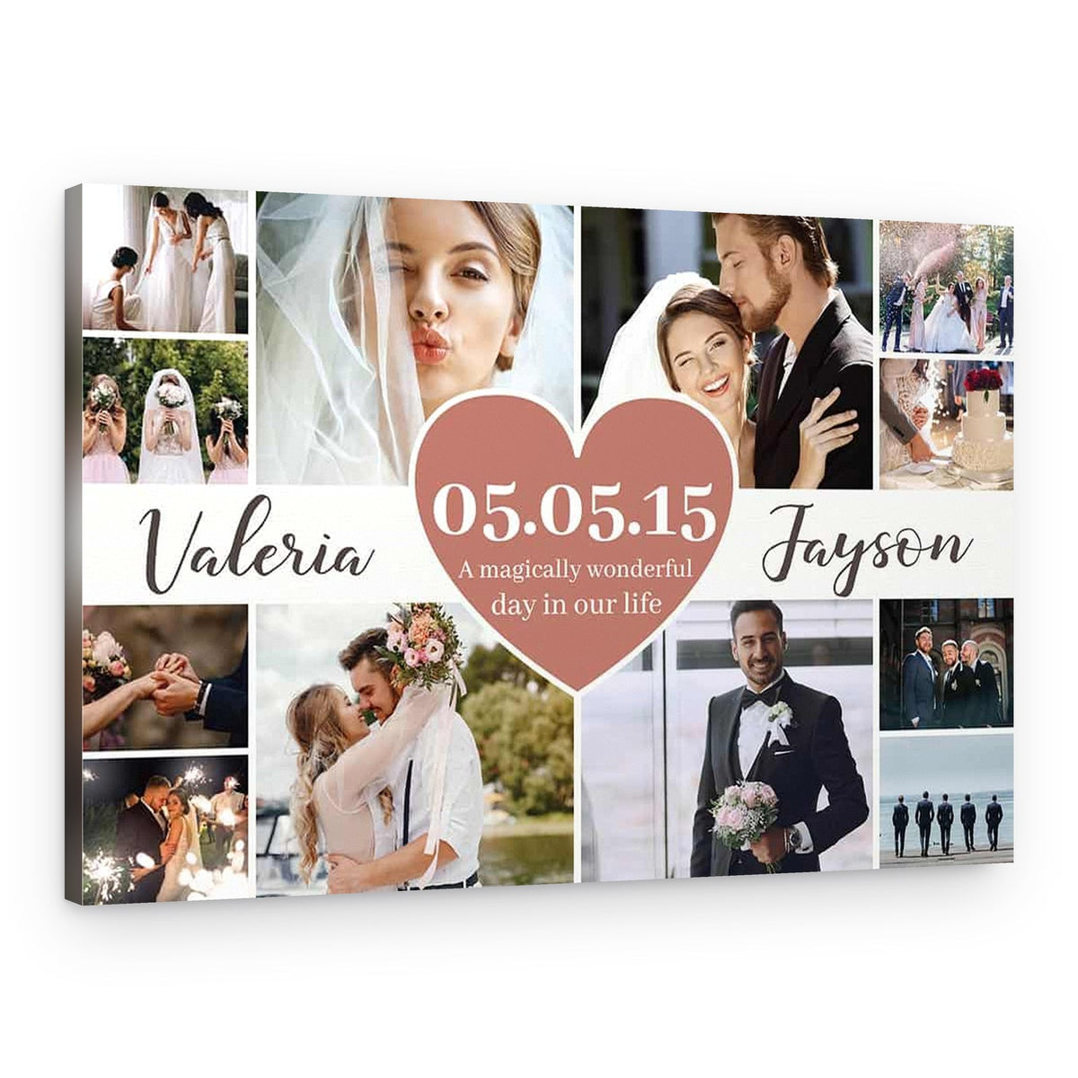 A Magically Wonderful Day In Our Life Custom Photo Collage Canvas Print – Canvas Print