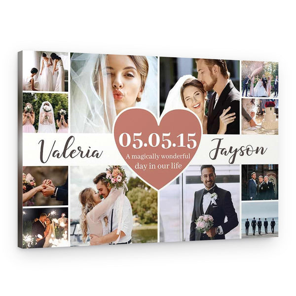 A Magically Wonderful Day In Our Life Custom Photo Collage Canvas Print