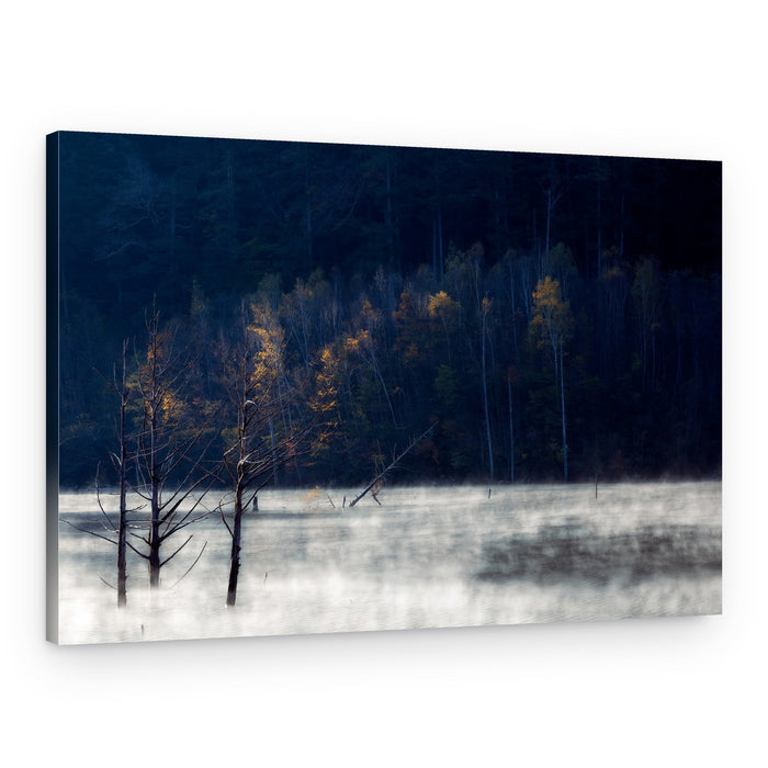 Misty Autumn Lake – Canvas Print