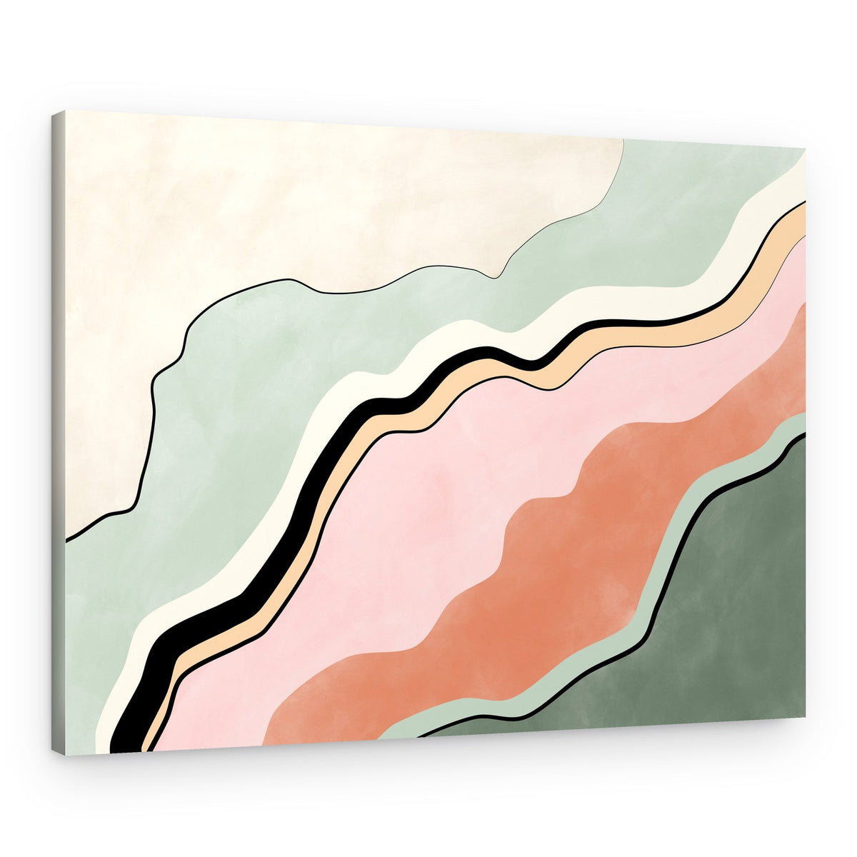 Fluid Color Waves – Canvas Print