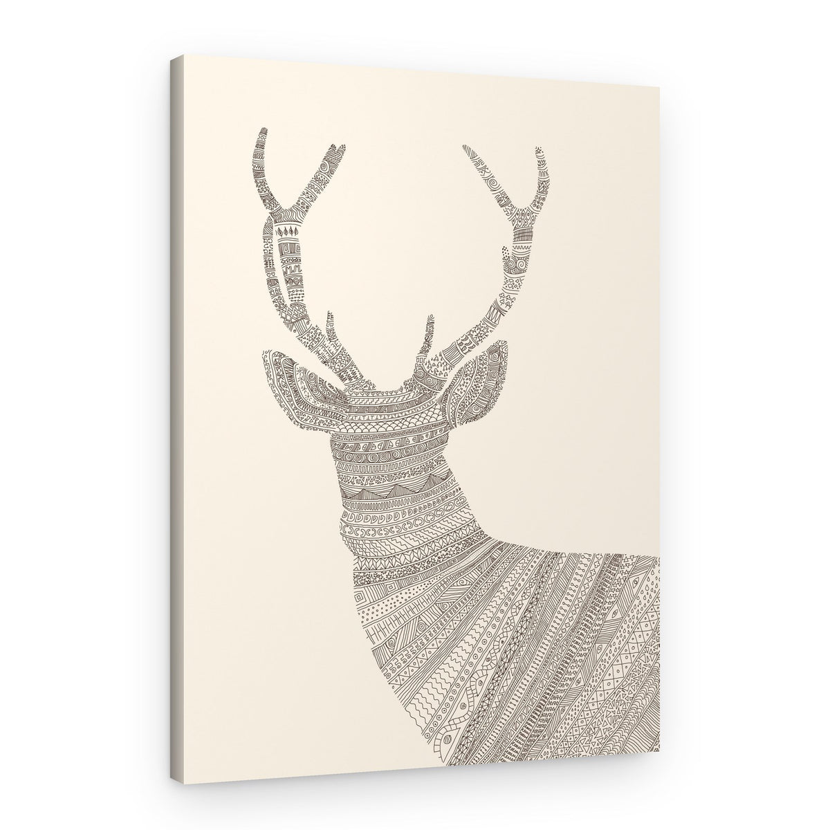 Intricate Patterned Stag – Canvas Print