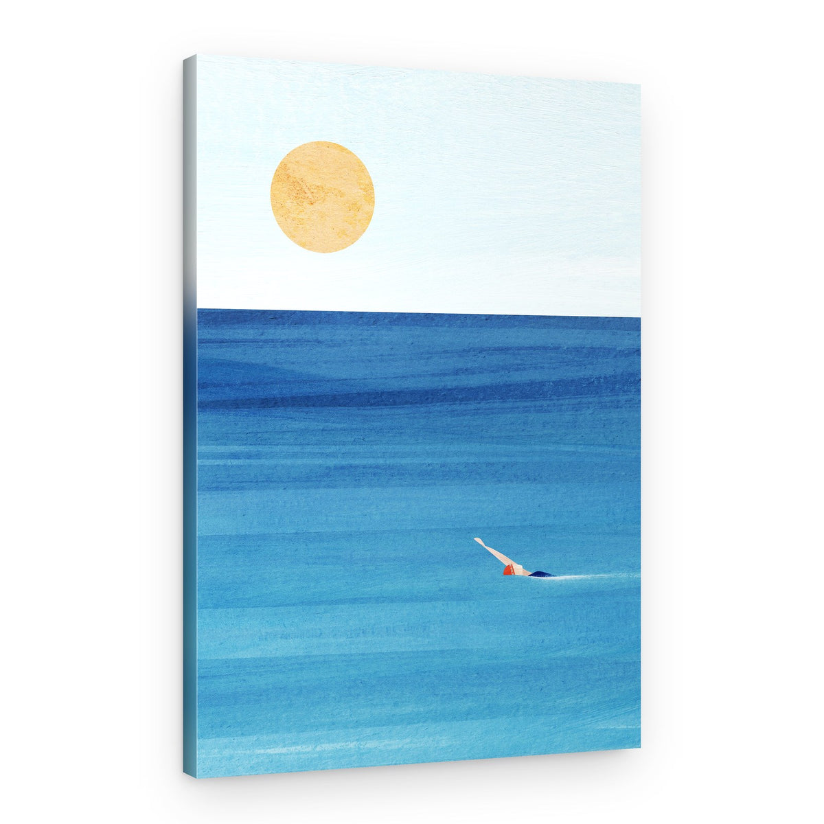 Solitary Ocean Swimmer – Canvas Print