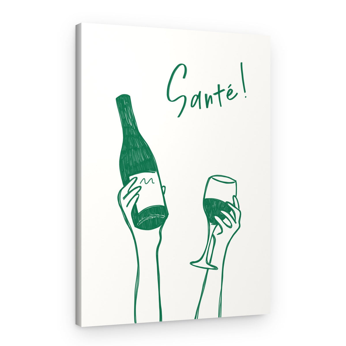 Santé Wine Toast – Canvas Print