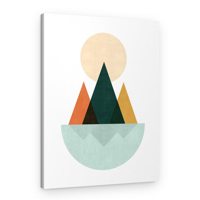 Geometric Mountain Landscape – Canvas Print