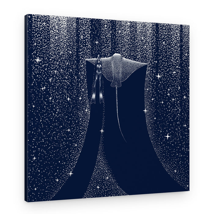 Starry Ocean Diver – Canvas Print
