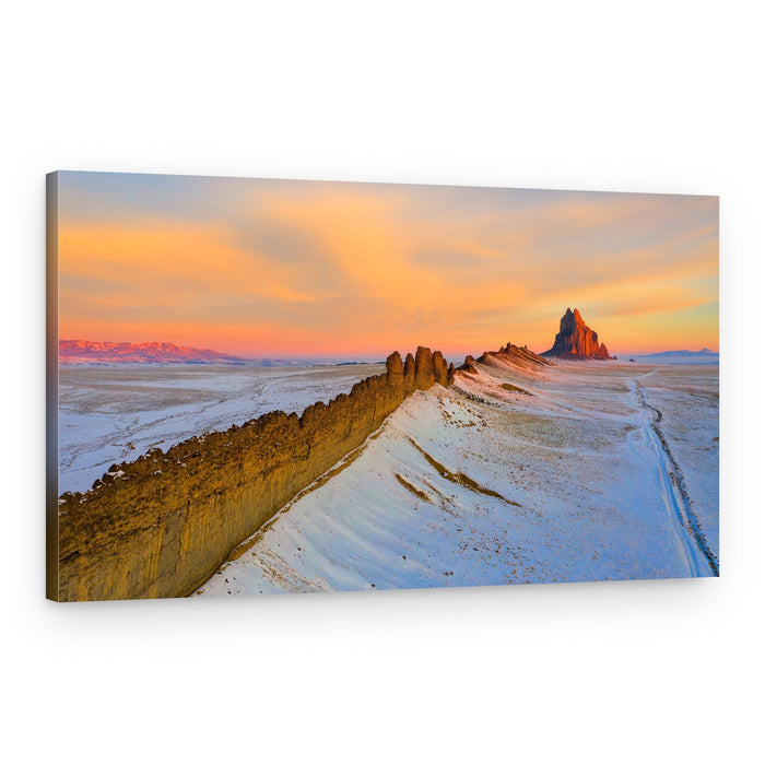 Shiprock Winter Sunset – Canvas Print