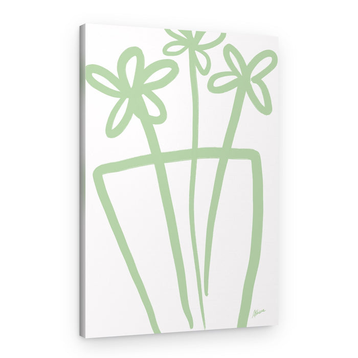 Green Flowers – Canvas Print