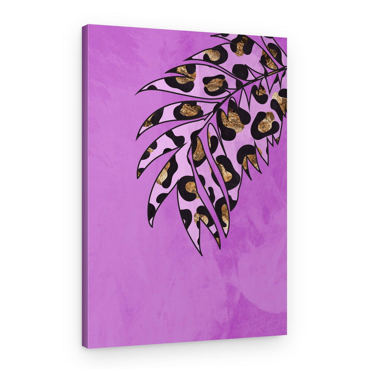 Pink Leopard Palm – Canvas Print