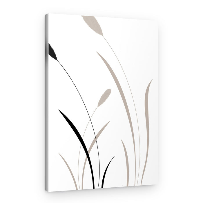 Minimalist Flowing Grass – Canvas Print