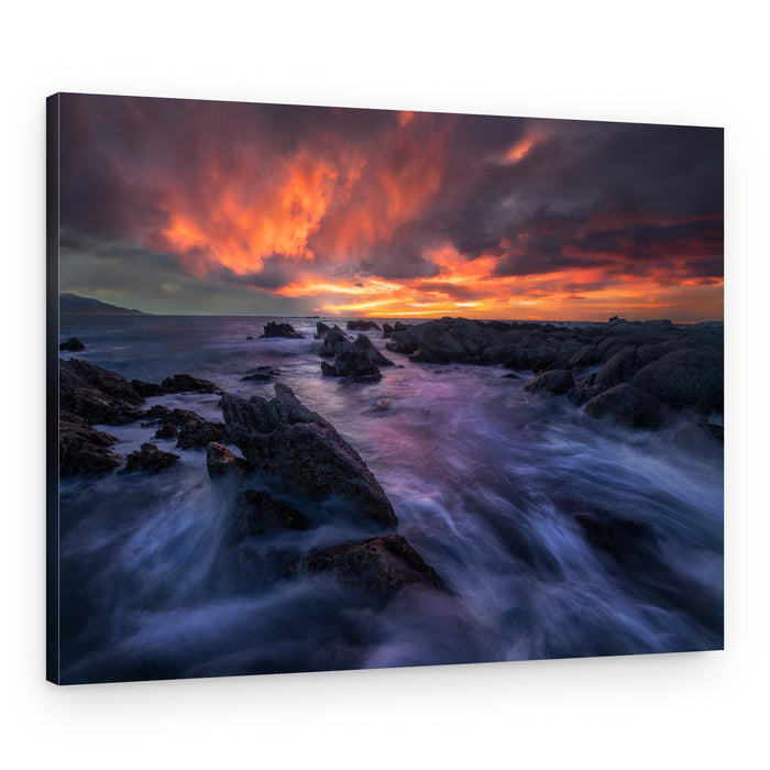 Dramatic Coastal Sunset – Canvas Print
