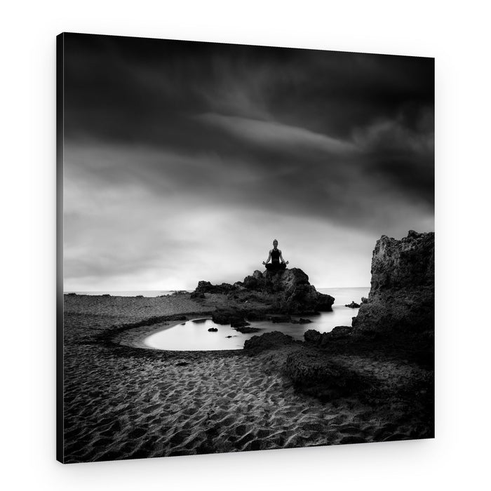 Meditative Coastal Serenity – Canvas Print