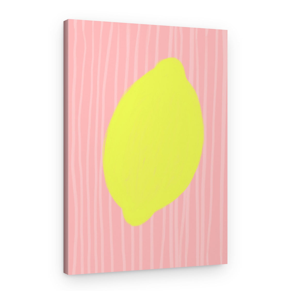 Sweet Pink Lemon Illustration – Canvas Print