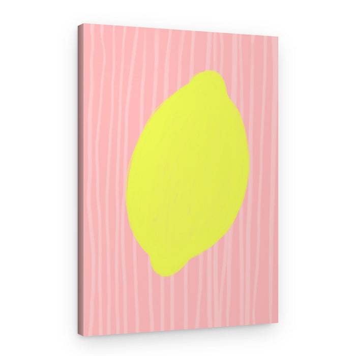 Sweet Pink Lemon Illustration – Canvas Print