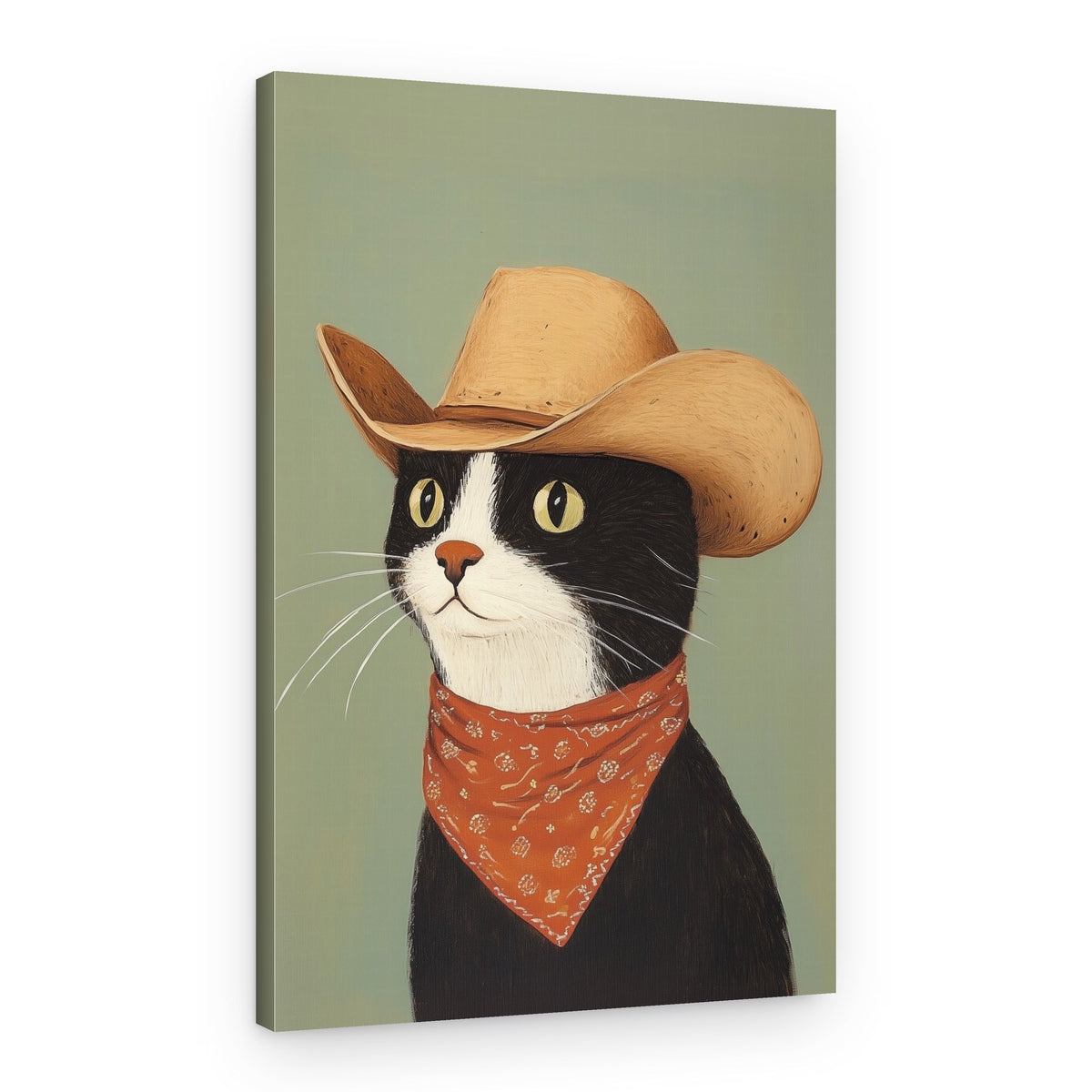 Cowboy Cat – Canvas Print