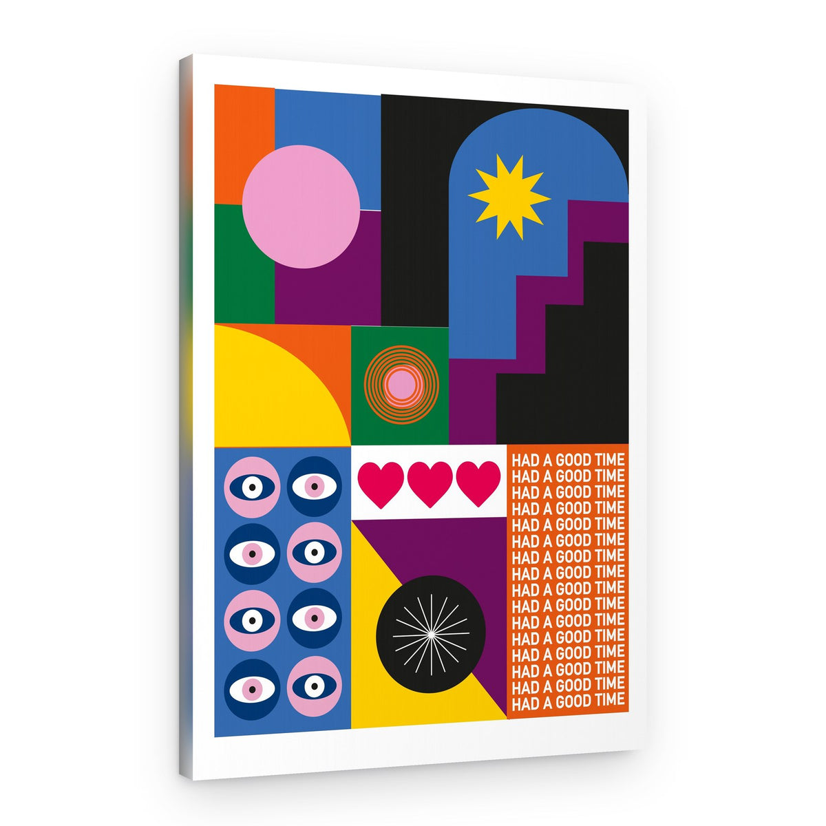 Playful Geometric Good Times – Canvas Print