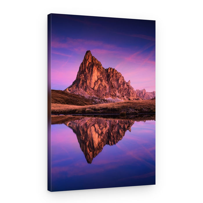 Purple Sky Mountain Reflection – Canvas Print